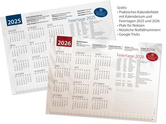 Schreibtischunterlage DIN A2, 25 Blatt